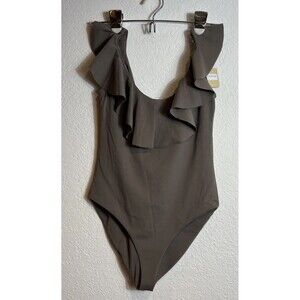 NWT Phie Collective The So Solid Waverly One Piece Taupe XS 20% Spandex Bali